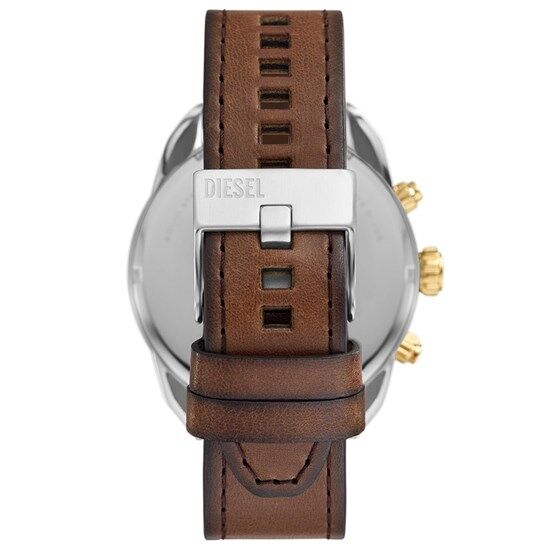 Diesel DZ4665 Quartz Deri Kahverengi Gümüş Tonu 49 mm Erkek Kol Saati