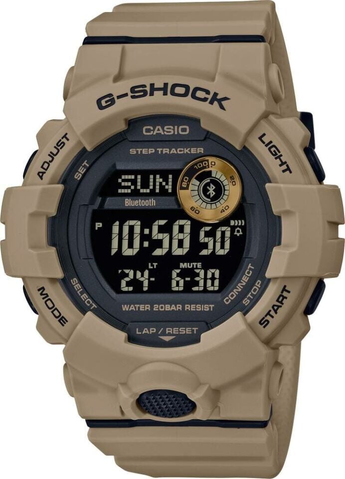 Casio GBD-800UC-5DR G-Shock Quartz Dijital Silikon Kahve 20 ATM 49 mm Erkek Kol Saati