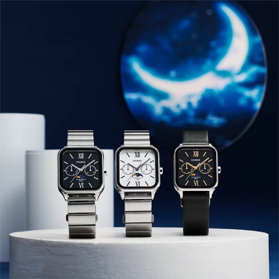 Casio MTP-M305D-7A2VDF Quartz Çelik Gri Beyaz Kadran 34 mm Erkek Kol Saati