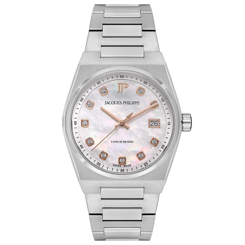 Jacques Philippe JPQLS521386S Swiss Made Safir Cam 34 mm Kadın Kol Saati