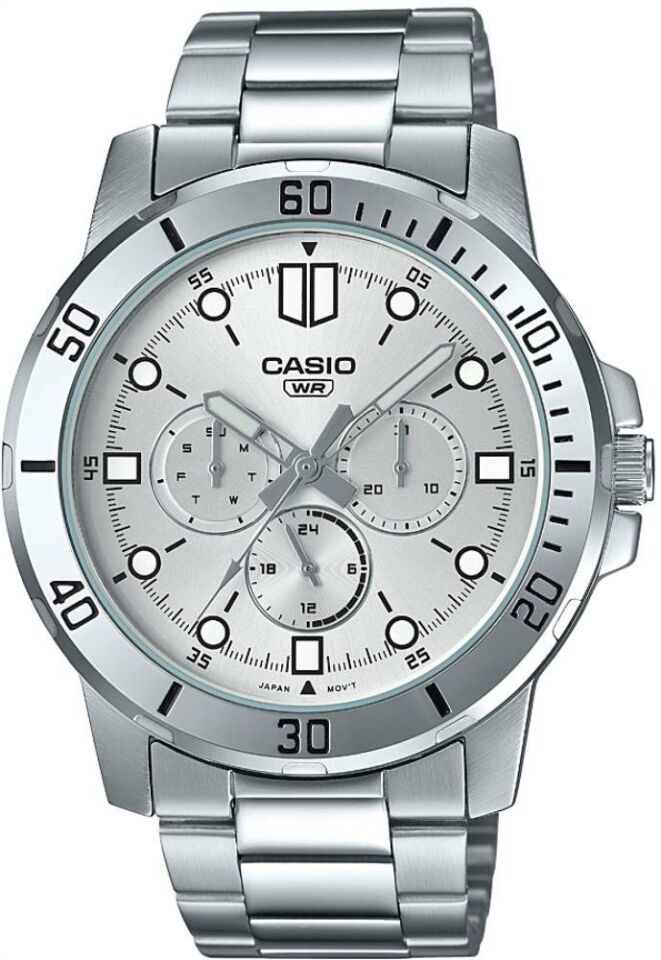 Casio MTP-VD300D-7EUDF Quartz Çelik Gri 45 mm Erkek Kol Saati