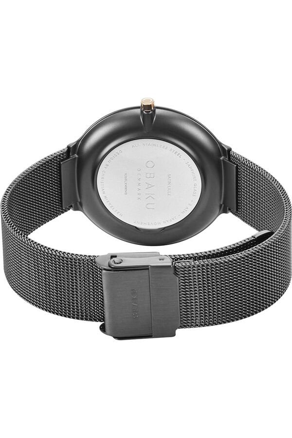 Obaku Denmark V269LXMWMB Quartz Hasır Siyah Beyaz Kadran 36 mm Kadın Kol Saati