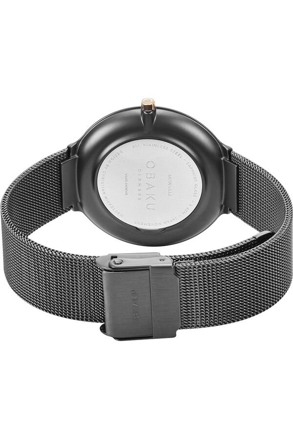 Obaku Denmark V269LXMWMB Quartz Hasır Siyah Beyaz Kadran 36 mm Kadın Kol Saati