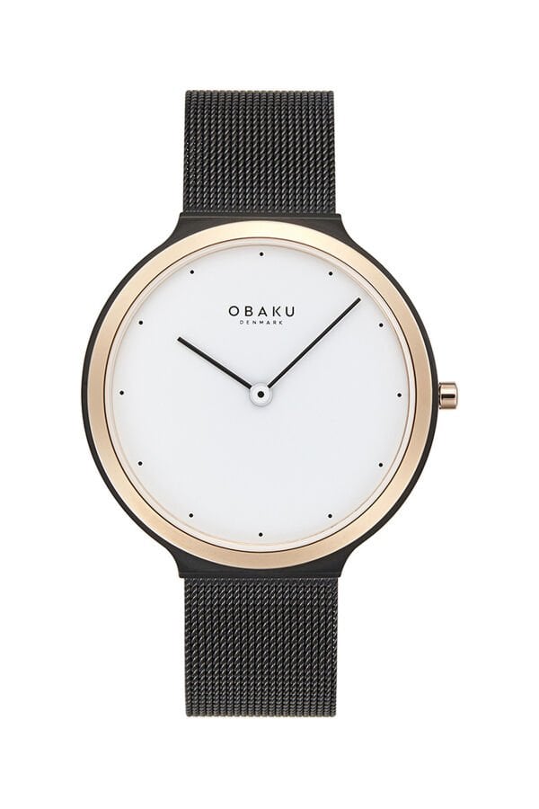 Obaku Denmark V269LXMWMB Quartz Hasır Siyah Beyaz Kadran 36 mm Kadın Kol Saati
