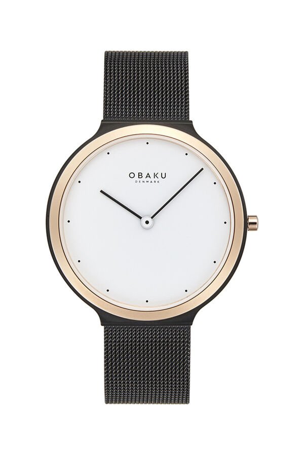 Obaku Denmark V269LXMWMB Quartz Hasır Siyah Beyaz Kadran 36 mm Kadın Kol Saati