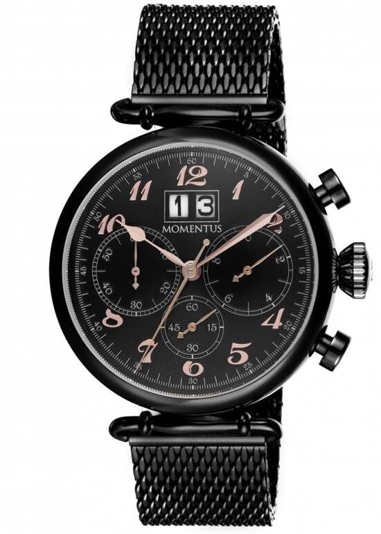 Momentus TM250N-05SR Quartz Hasır Siyah 46 mm Erkek Kol Saati