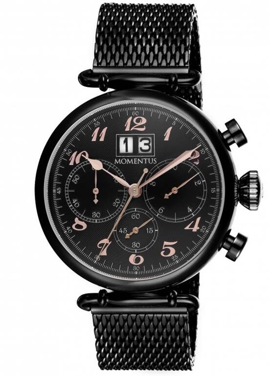 Momentus TM250N-05SR Quartz Hasır Siyah 46 mm Erkek Kol Saati