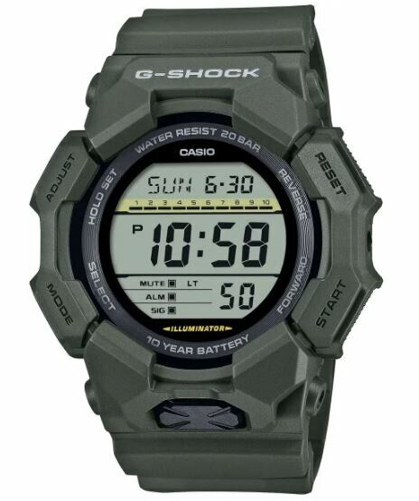 Casio GD-010-3DR Quartz Silikon Yeşil 20 ATM 52 mm Erkek Kol Saati