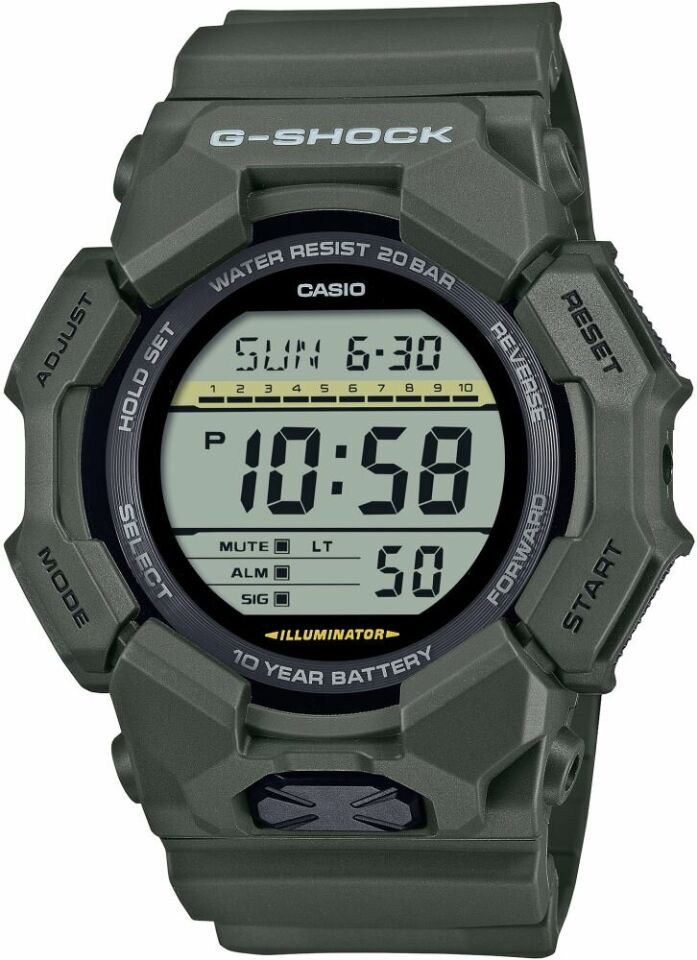 Casio GD-010-3DR Quartz Silikon Yeşil 20 ATM 52 mm Erkek Kol Saati