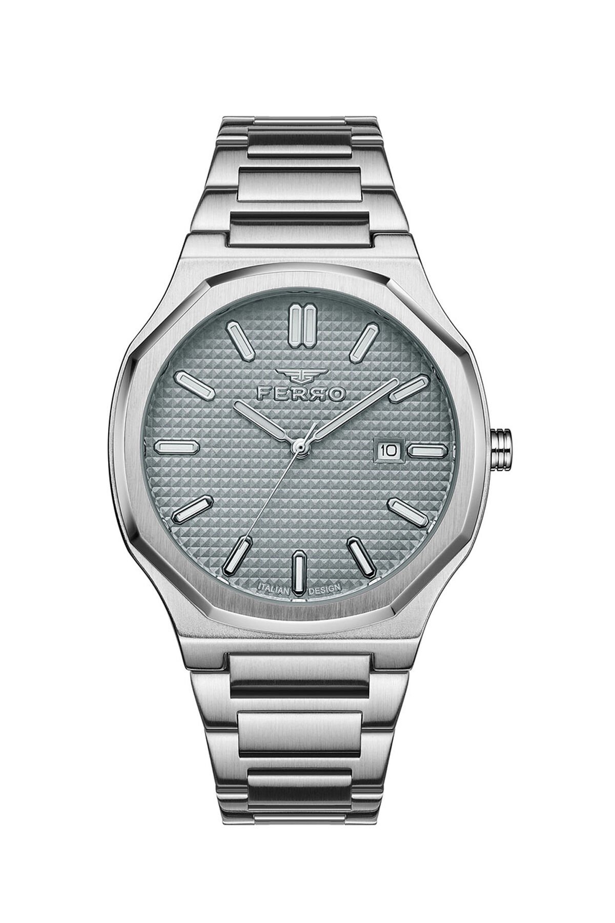 Ferro Gümüş Çelik Kordon Erkek Kol Saati FM40151A-A4