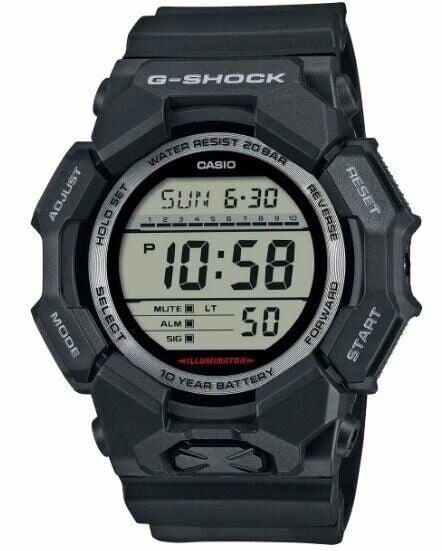 Casio GD-010-1DR Quartz Silikon Siyah 20 ATM 52 mm Erkek Kol Saati