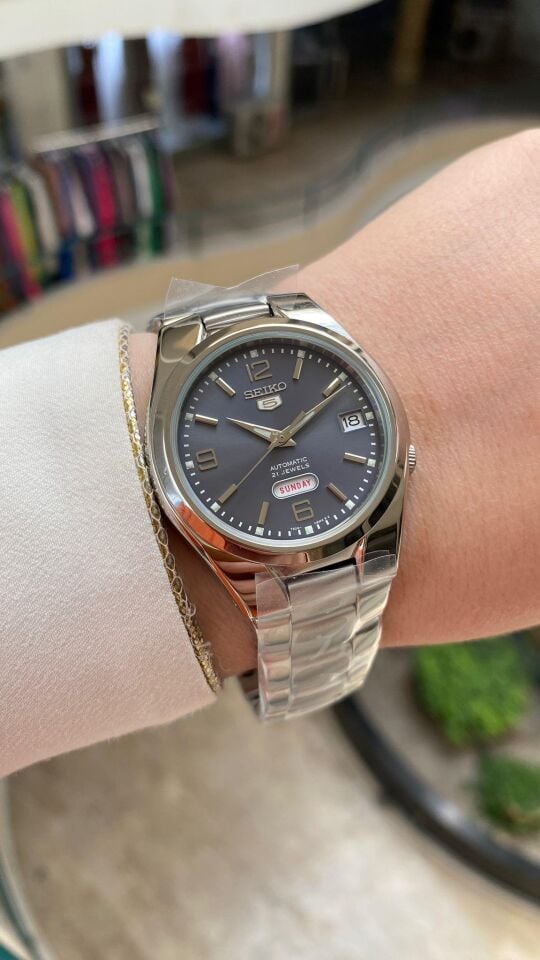 Seiko 5 SNK621K1 Otomatik Çelik Gri Yeşil Kadran 39 mm Erkek Kol Saati