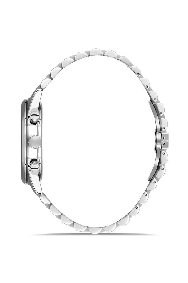 Ferro FM11647AWT-A6 Quartz Çelik Gri Yeşil Kadran 43 mm Erkek Kol Saati