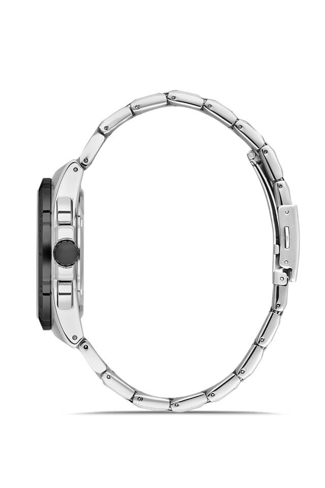 Ferro Gümüş Çelik Kordon Erkek Kol Saati FM11782AWT-J2 Tüm Fonksiyonları Aktif 3 ATM Su Geçirmez