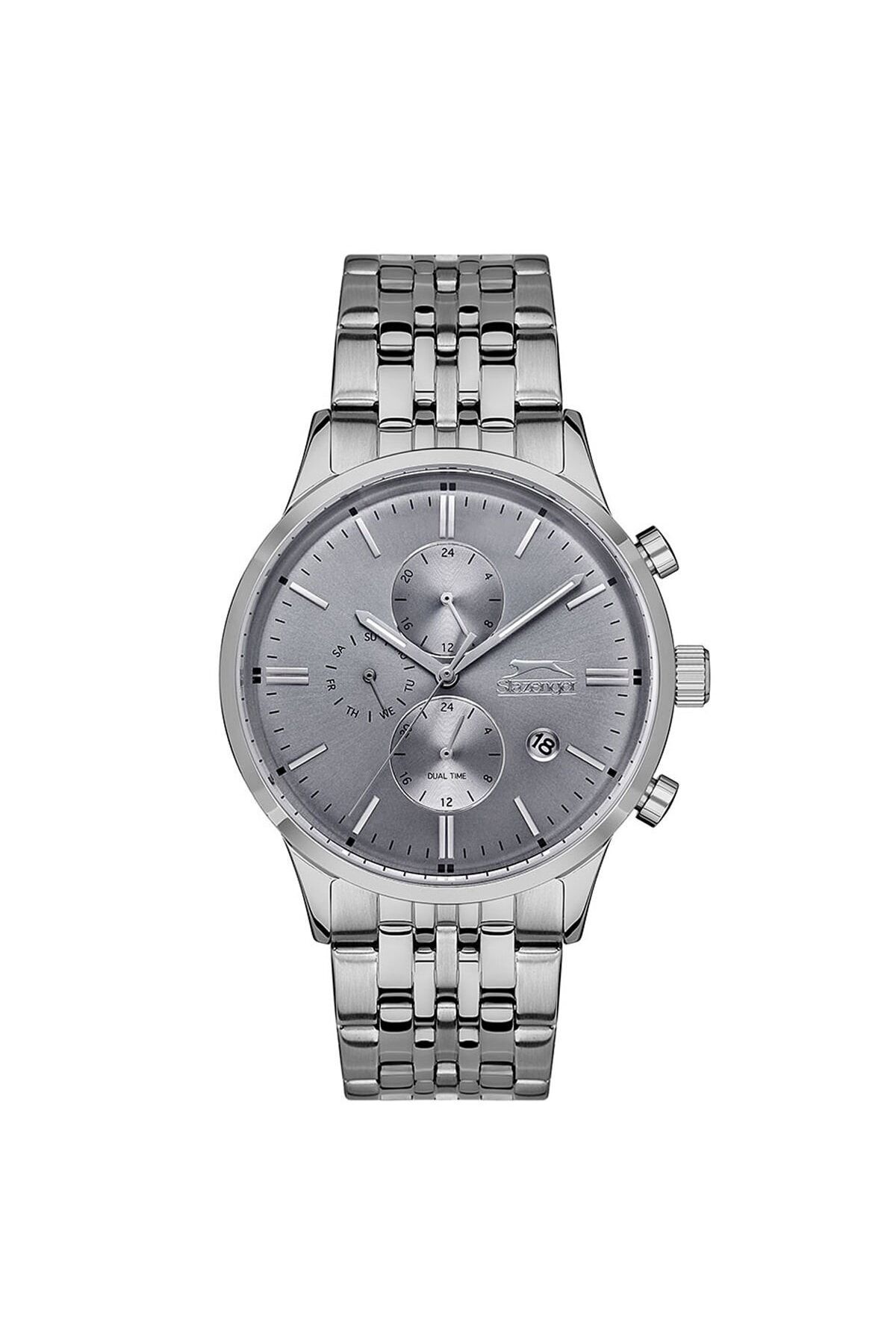 Slazenger Sl.09.2042.2.01 45 mm Gri Erkek Kol Saati