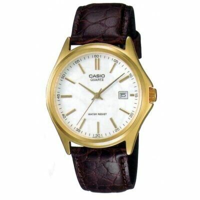 Casio MTP-1183Q-7ADF Quartz Deri Kahve Beyaz Kadran 39 mm Erkek Kol Saati