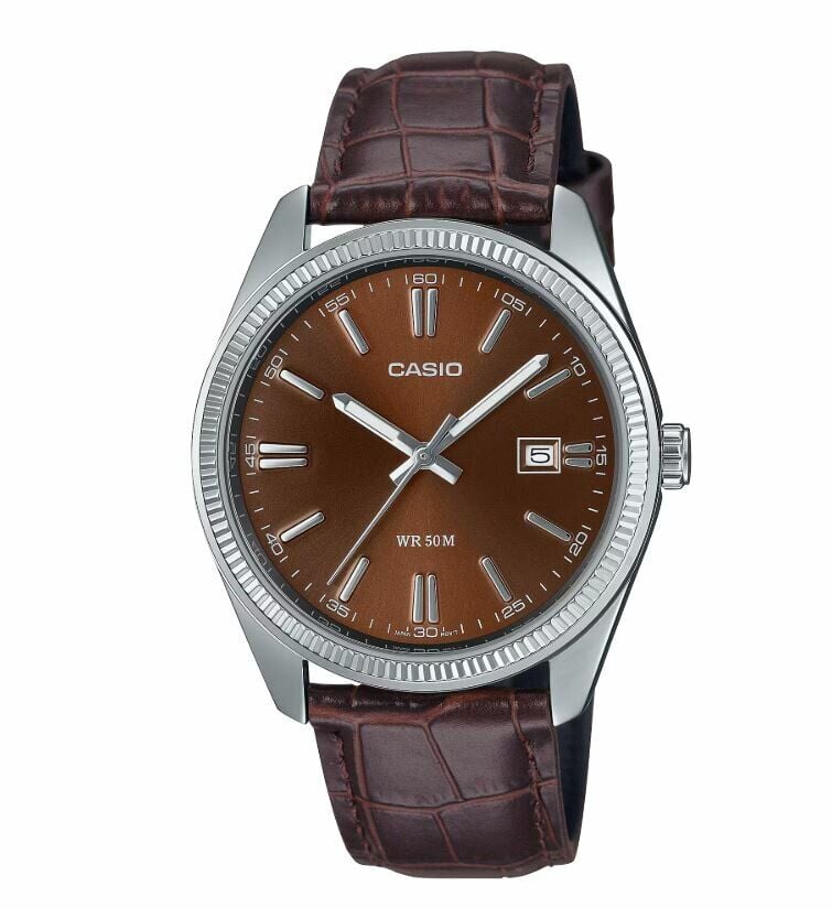 Casio MTP-1302PL-5AVDF Quartz Deri Kahverengi 39 mm Erkek Kol Saati