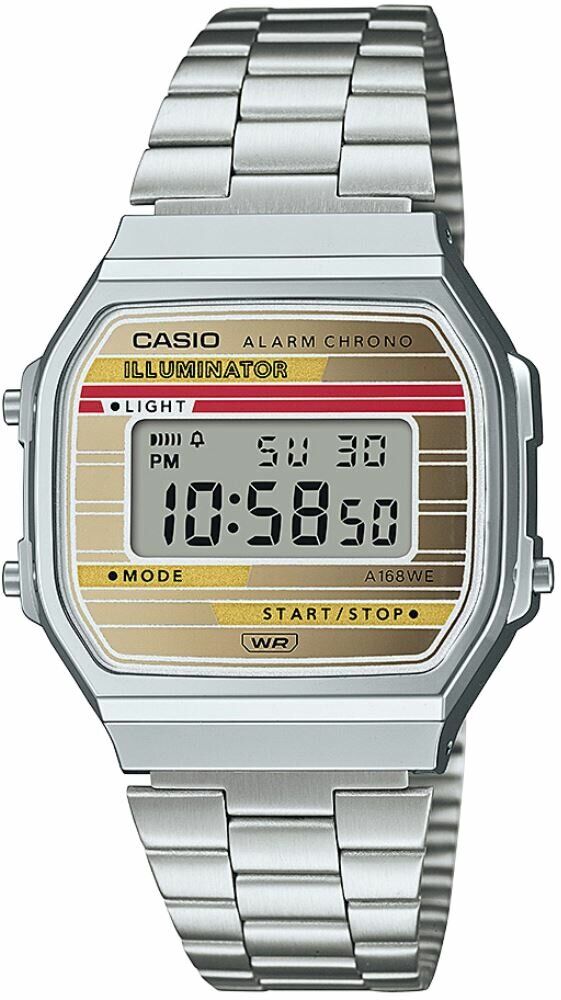 Casio A168WEHA-9ADF Retro Quartz Dijital Çelik Gri 36 mm Erkek Kol Saati