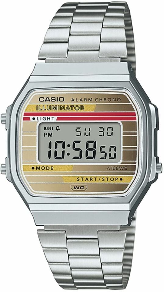Casio A168WEHA-9ADF Retro Quartz Dijital Çelik Gri 36 mm Erkek Kol Saati