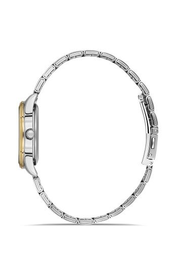 Ferro Sarı ve Gümüş Çelik Kordon Kadın Kol Saati FL21464A-D 3ATM Su Geçirmez 2 Yıl Garantili