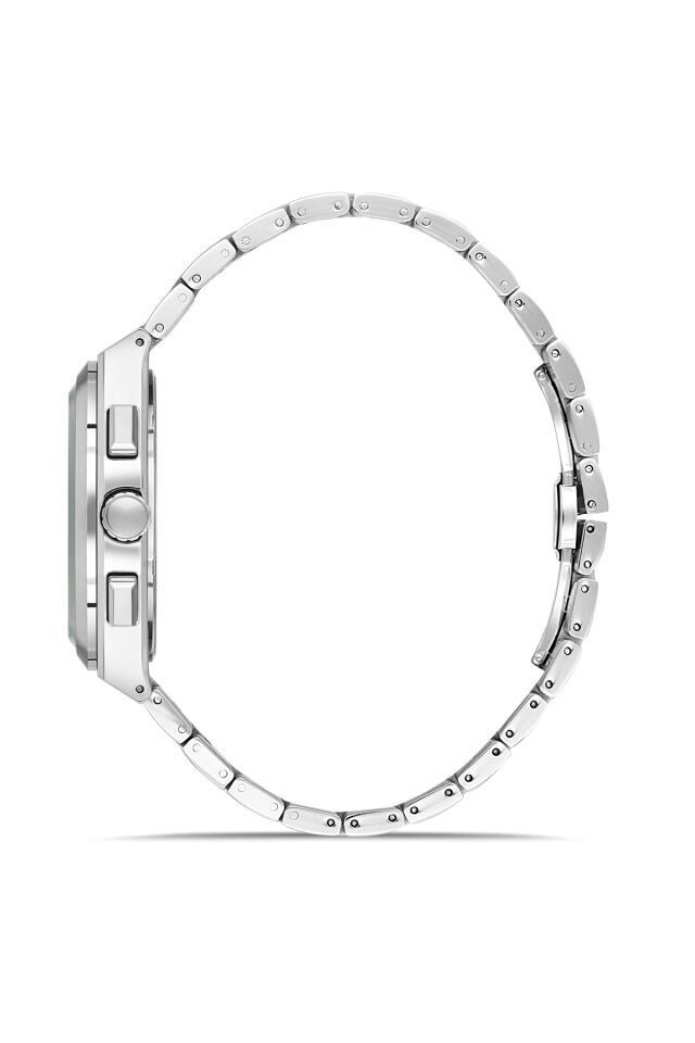 Ferro Gümüş Çelik Kordon Erkek Kol Saati FM11783A-A3 Tüm Fonksiyonları Aktif 3 ATM Su Geçirmez