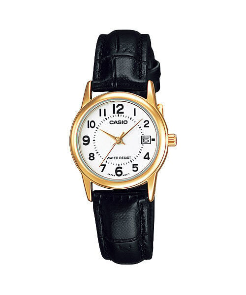 Casio LTP-V002GL-7BUDF Quartz Deri Siyah Beyaz Kadran 25 mm Kadın Kol Saati