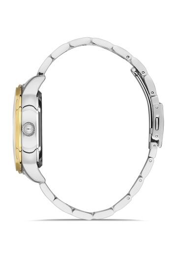 Ferro Sarı Çelik Kordon Erkek Kol Saati F31399A-D 3 ATM Su Geçirmez 2 Yıl Garantili HediyePaketli