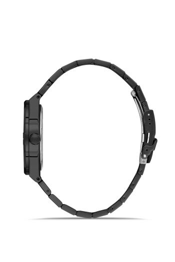 Ferro Siyah Çelik Kordon Erkek Kol Saati FM40122A-G Tüm Fonksiyonlar Aktif 3 ATM Su Geçirmez