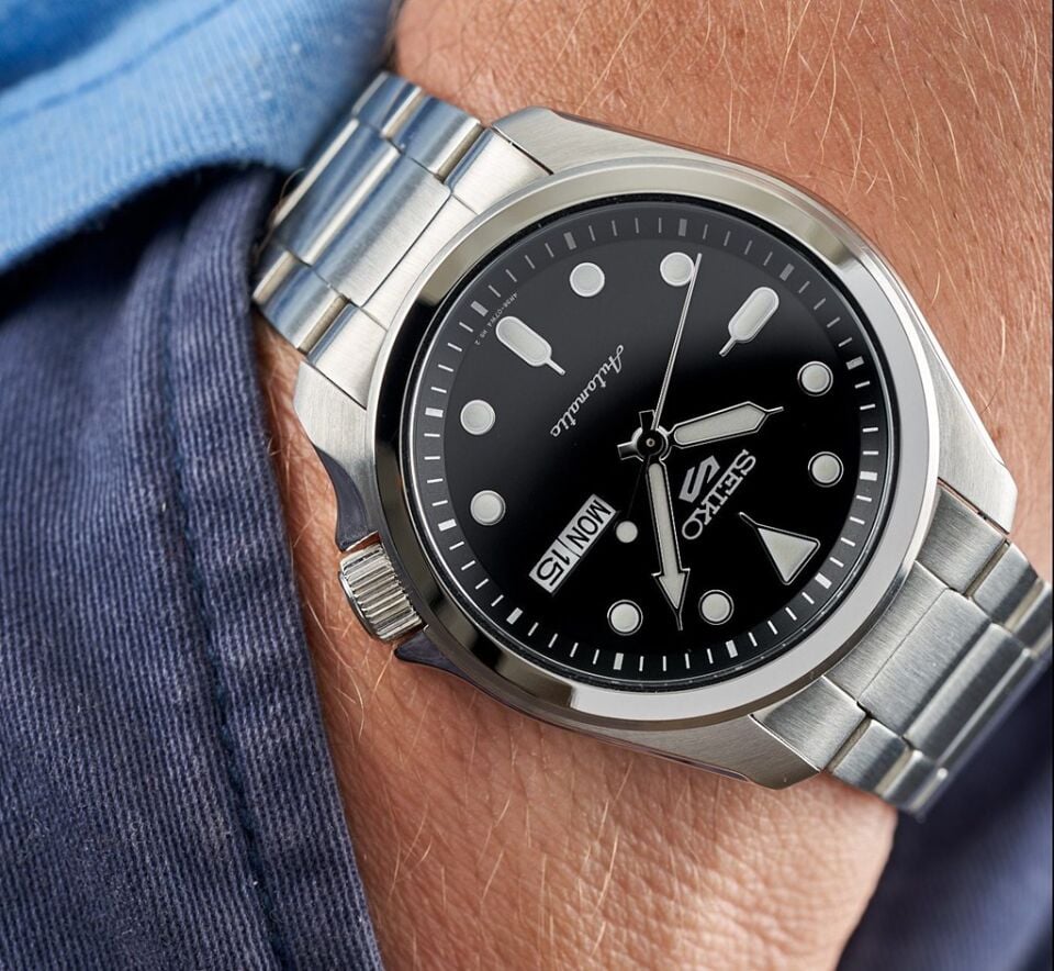Seiko SRPE55K1 Otomatik Çelik Gri Siyah Kadran 10 ATM 40 mm Erkek Kol Saati