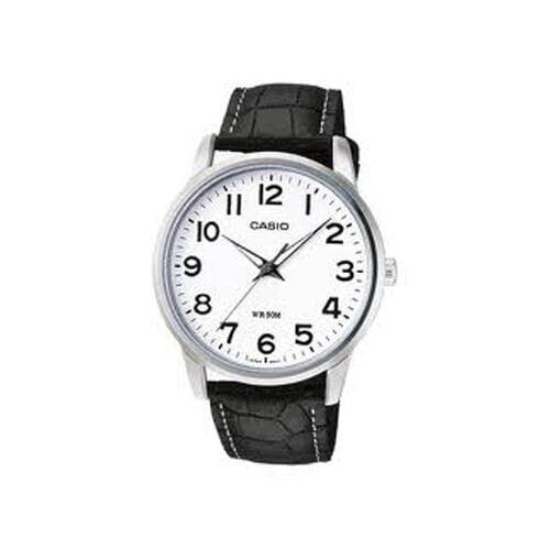 Casio MTP-1303L-7BVDF Quartz Deri Siyah Beyaz Kadran 40 mm Erkek Kol Saati
