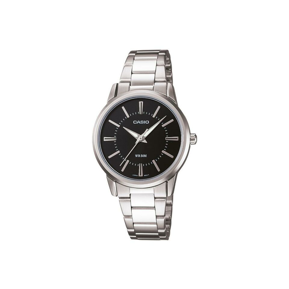 Casio LTP-1303D-1AVDF Quartz Çelik Gri Siyah Kadran 30 mm Kadın Kol Saati