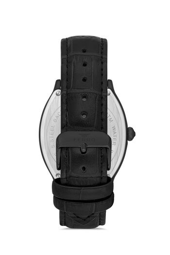 Ferro Siyah Deri Kordon Erkek Kol Saati FM40125B-G Tüm Fonksiyonlar Aktif 3 ATM Su Geçirmez