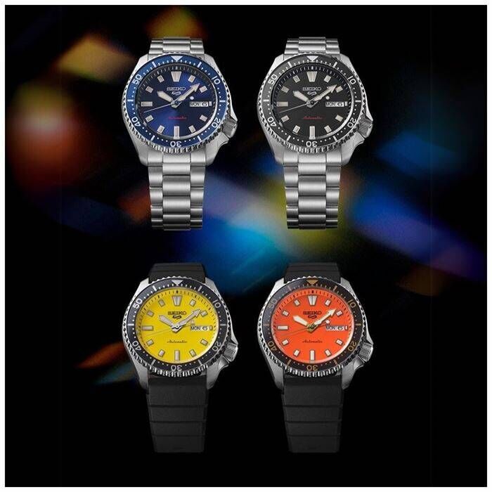 Seiko SRPL89K Otomatik Silikon Siyah Turuncu Kadran 10 ATM 43 mm Erkek Kol Sati