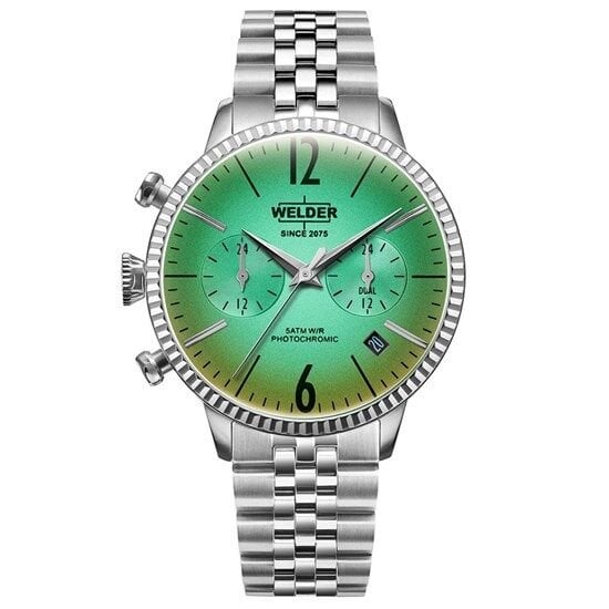 Welder Moody WWRC647 Quartz Çelik Gri Yeşil Kadran 39 mm Kadın Kol Saati