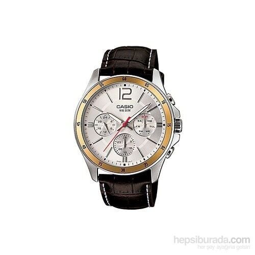 Casio MTP-1374L-7AVDF Quartz Deri Kahverengi 44 mm Erkek Kol Saati