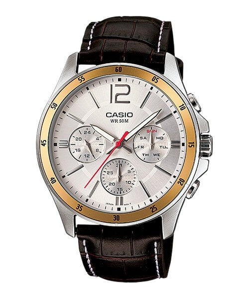 Casio MTP-1374L-7AVDF Quartz Deri Kahverengi 44 mm Erkek Kol Saati