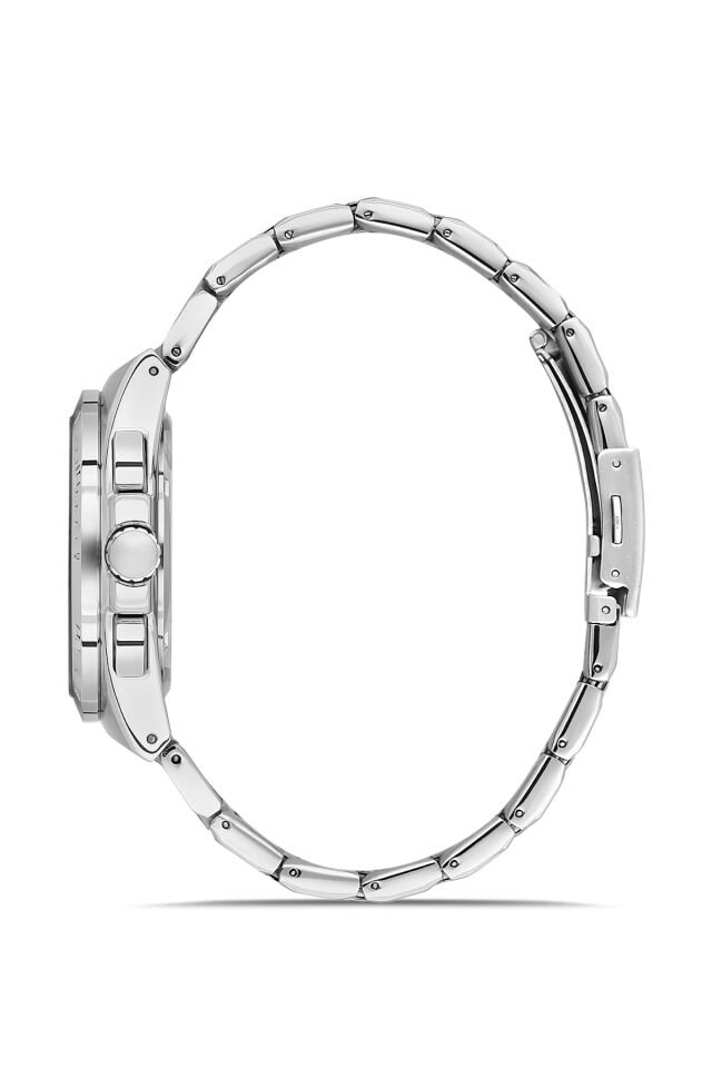 Ferro Gümüş Çelik Kordon Erkek Kol Saati FM11782AWT-A2 Tüm Fonksiyonları Aktif 3 ATM Su Geçirmez