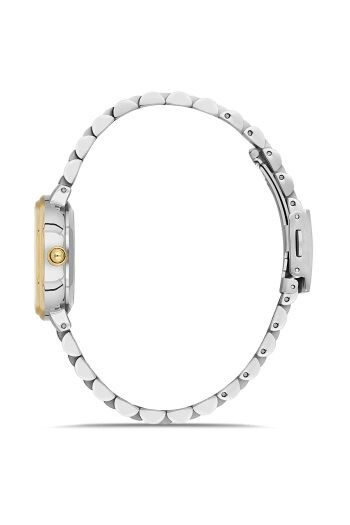 Ferro FL21493A-D6 Quartz Çelik Altın/Gri Yeşil Kadran 28 mm Kadın Kol Saati