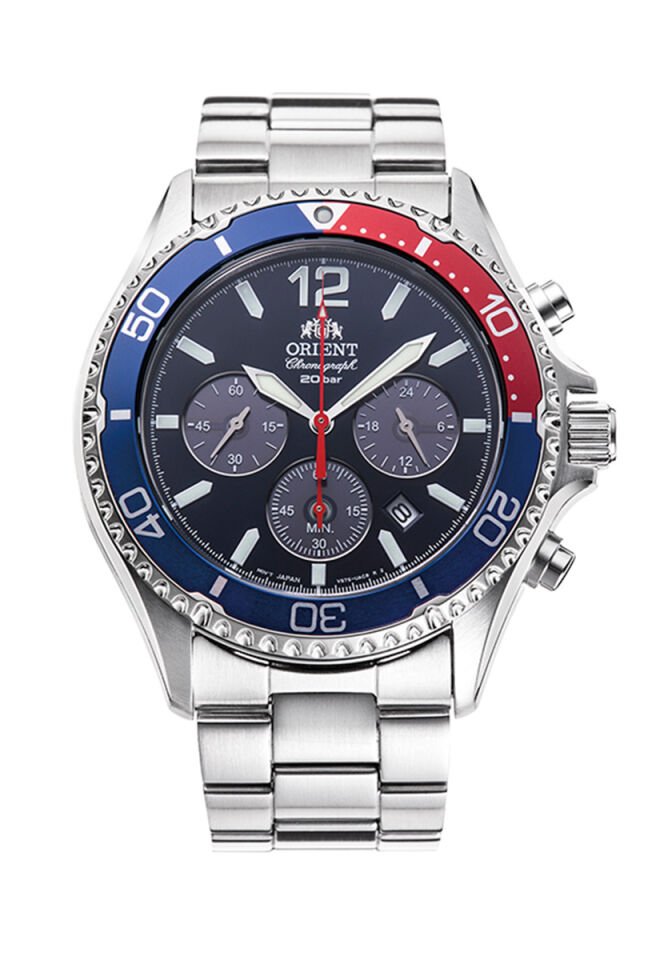 Orient RA-TX0201L10B Otomatik Çelik Gri Lacivert Kadran Safir Cam 20 ATM 43 mm Erkek Kol Saati