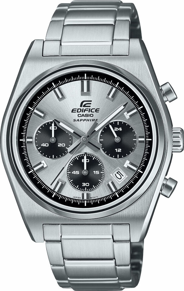 Casio EFB-730D-7AVUDF Edifice Quartz Çelik Gri Safir Cam 10 ATM 40 mm Erkek Kol Saati