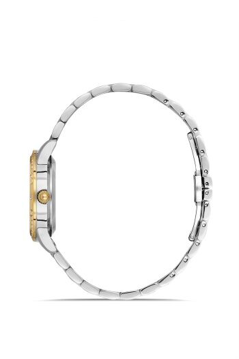 Ferro FL21501AWT-D6 Quartz Çelik Altın/Gri Yeşil Kadran 32 mm Kadın Kol Saati