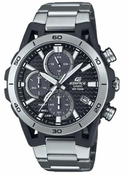 Casio EQS-960D-1AVUDF Edifice Solar Çelik Gri Siyah Kadran 10 ATM 45 mm Erkek Kol Saati