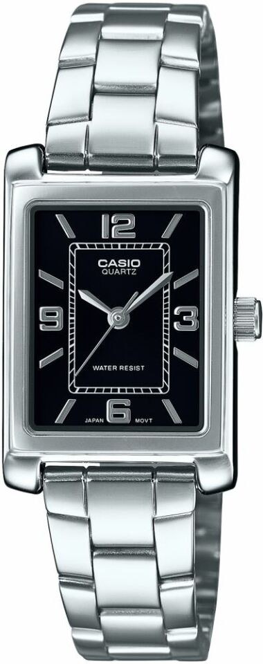 Casio LTP-1234DD-1ADF Quartz Çelik Gri Siyah Kadran 21 mm Kadın Kol Saati