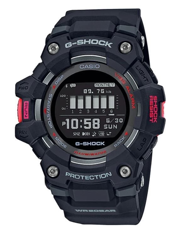 Casio GBD-100-1DR Quartz Silikon Siyah 20 ATM 49 mm Erkek Kol Saati