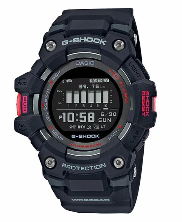 Casio GBD-100-1DR Quartz Silikon Siyah 20 ATM 49 mm Erkek Kol Saati