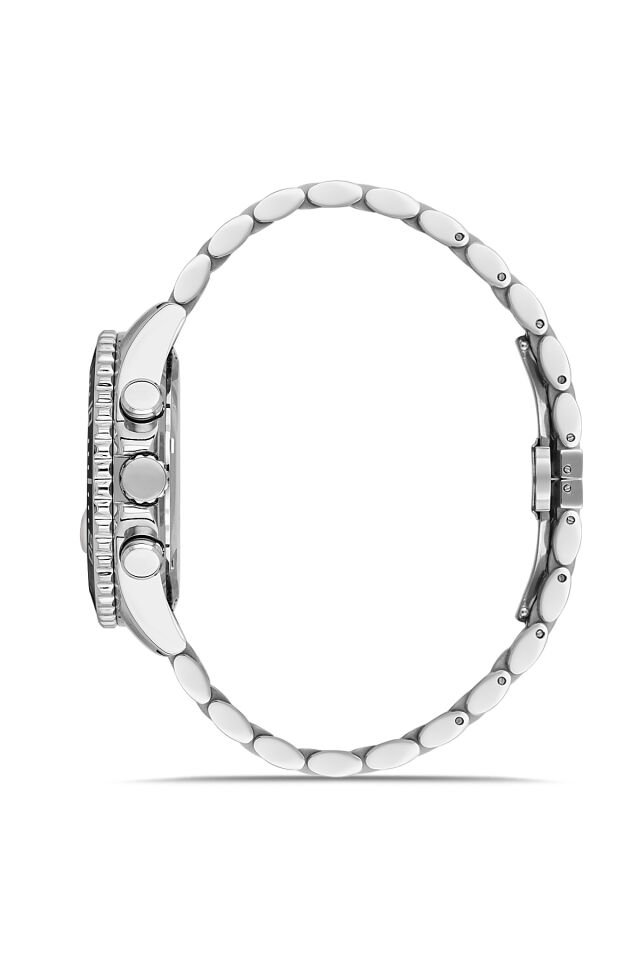 Ferro Gümüş Çelik Kordon Erkek Kol Saati FM11751A-A4 Fonksiyonları Aktif 3 ATM Su Geçirmez