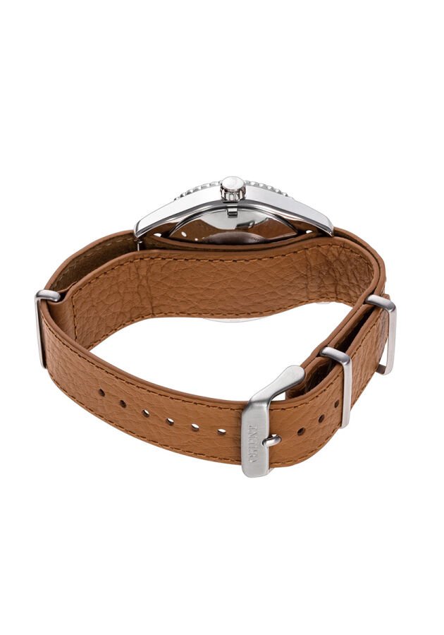 Orient RA-AC0Q05P30B Otomatik Deri Turuncu Safir Cam 20 ATM 40 mm Erkek Kol Saati