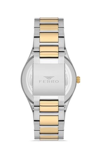 Ferro Sarı ve Gümüş Çelik Kordon Erkek Kol Saati F11476A-D6
