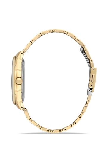 Ferro Sarı Çelik Kordon Erkek Kol Saati F11476A-B 3 ATM Su Geçirmez 2 Yıl Garantili Hediye Paketli