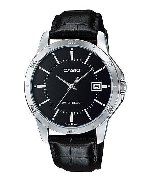 Casio MTP-V004L-1AUDF Quartz Deri Siyah 42 mm Erkek Kol Saati